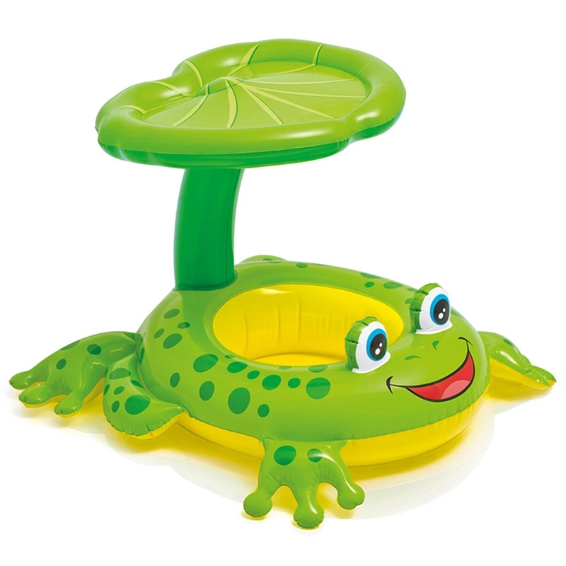 

Frog Umbrella Cap Baby Water Sunshade Inflatable Swimming Ring Inflatable Toys Pool Floats For Children Water Pool Rafts