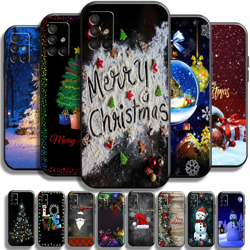 

Santa Claus Christmas Tree For Samsung Galaxy A51 A51 5G Phone Case Cover Funda Liquid Silicon Shockproof Coque Full Protection