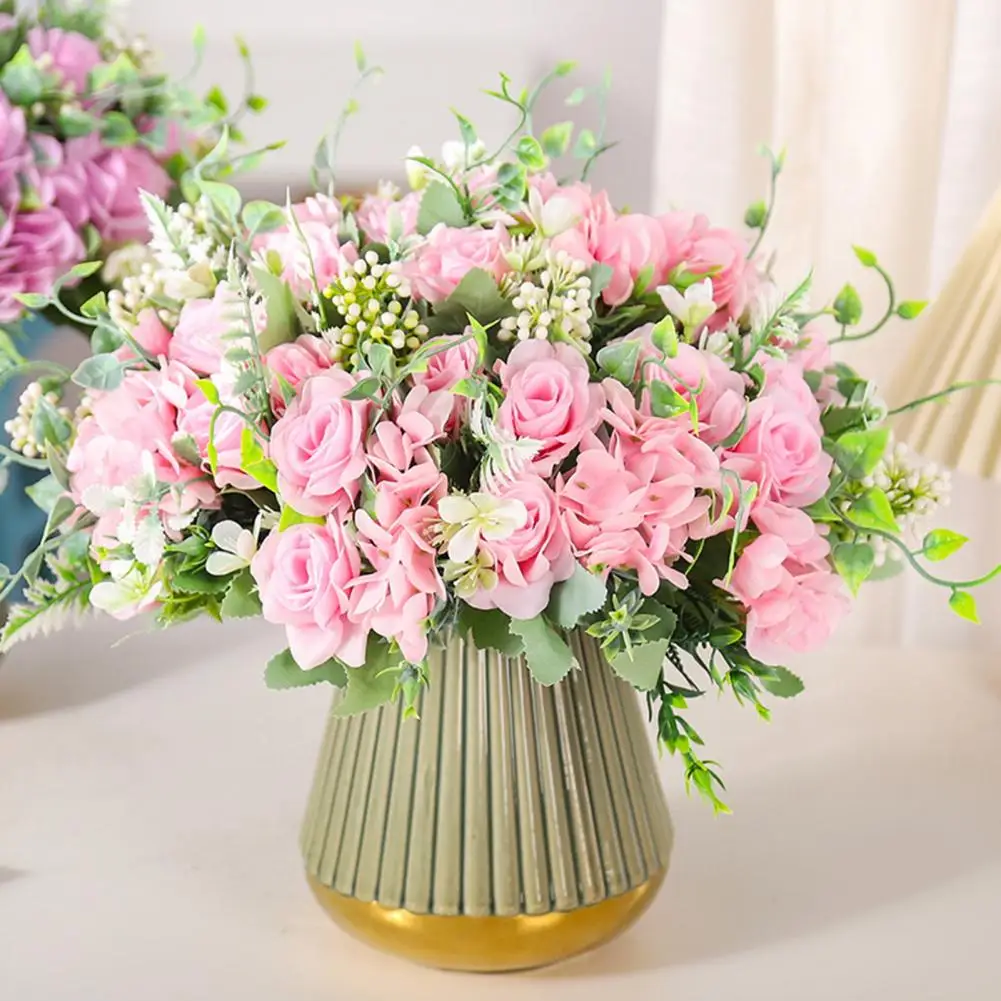 

Artificial Peony Rose Flower French Style Faux Silk Cloth Fairy Rose Fake Flower Bouquet Ornaments Wedding Decoration