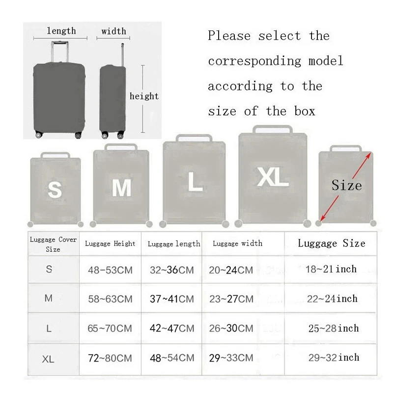 Cartoon Car Travel Suitcase Protective Cover for 18''-32'' Luggage Case Travel Accessories Elastic Luggage Dust Cover