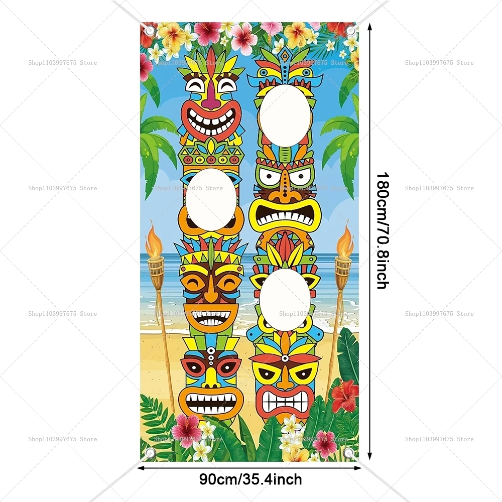 

Гавайский Фото Дверной Баннер Тропический Пляжный Декор Для Вечеринки Алоха Тики Реквизит Виниловый Фон Для Свадьбы, Помолвки