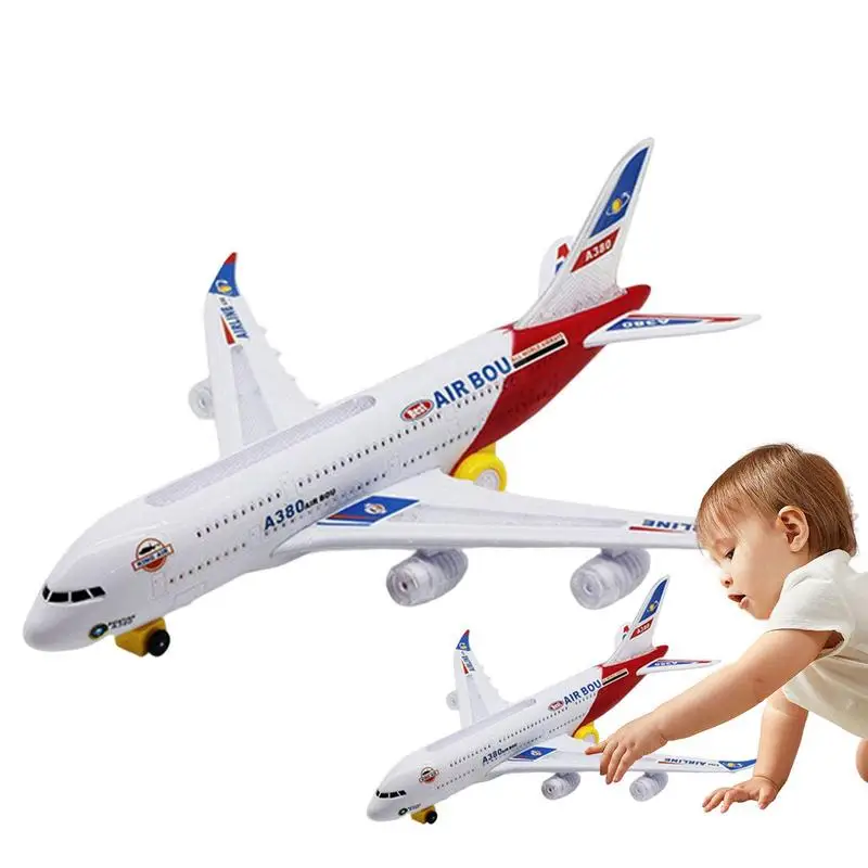 

Airplane Toys For Kids A380 Electric Detachable Plane Toys With LED Flashing Light Music Battery Operated For Kids Boys Girls