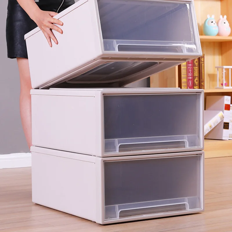 

Wholesale Transparent Drawer Type Storage Box for Wardrobe Organization