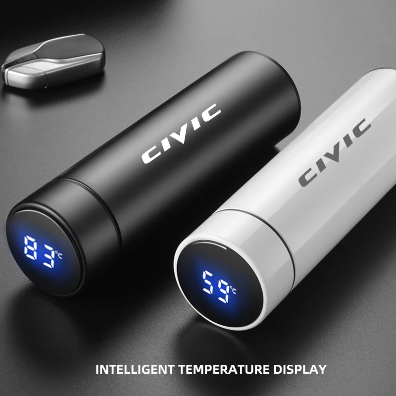 

For Honda civic 500ml Digital Thermos Cup Intelligent Temperature Display Water Bottle Heat Preservation Vacuum Thermos Flask
