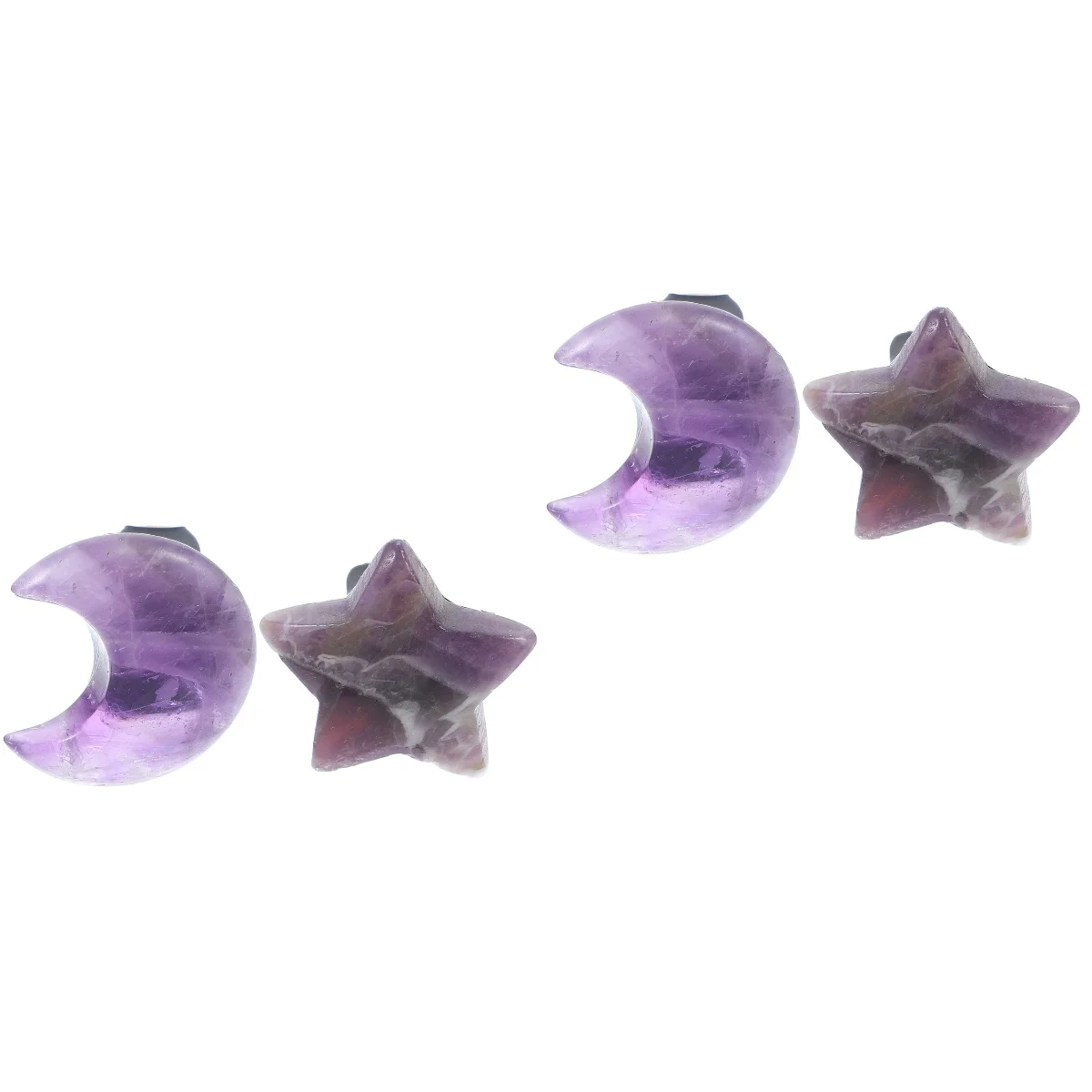 

4 pcs Car Vent Clips Air Outlet Clips Moon Star Clips Crystal Outlet Ornaments