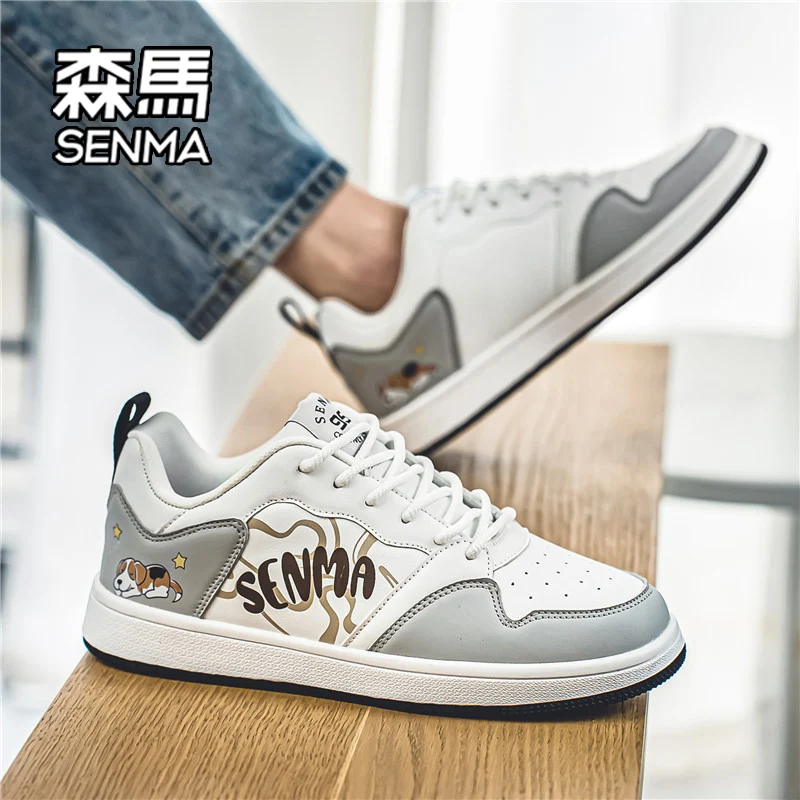 Мужская обувь Senma новинка 2024 тонкие высококачественные туфли для досок