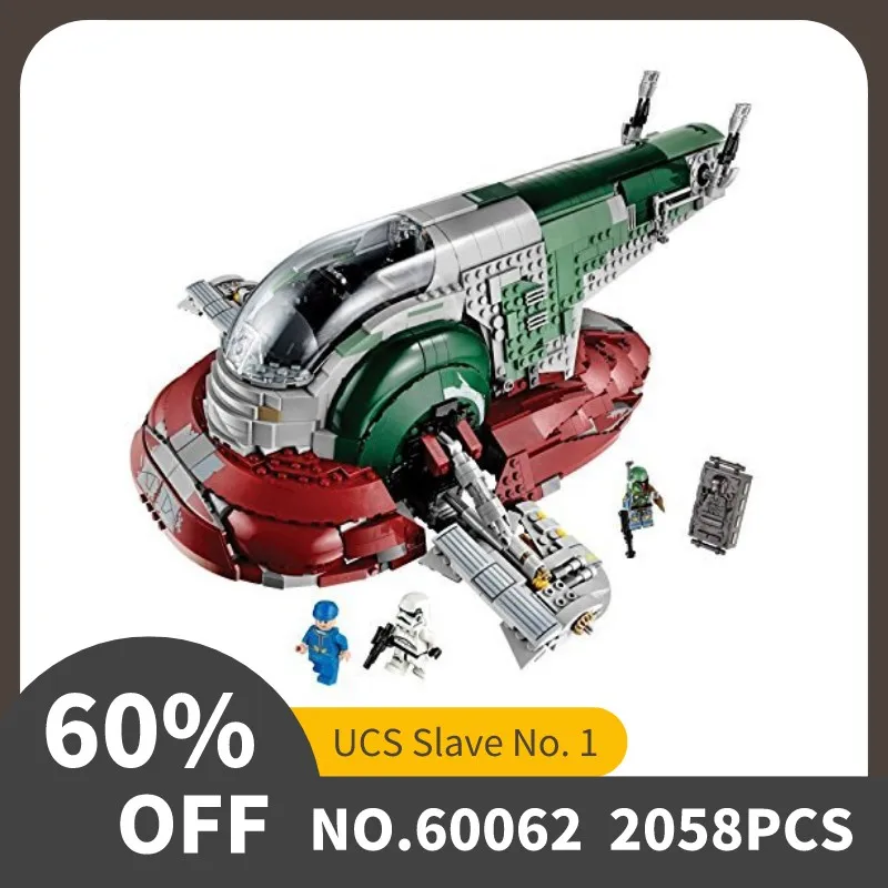 

Classic Movie Star Starship Wars Series Model Slave I Building Blocks Jango Fett Toys for Children Anoat System Compatible 75060