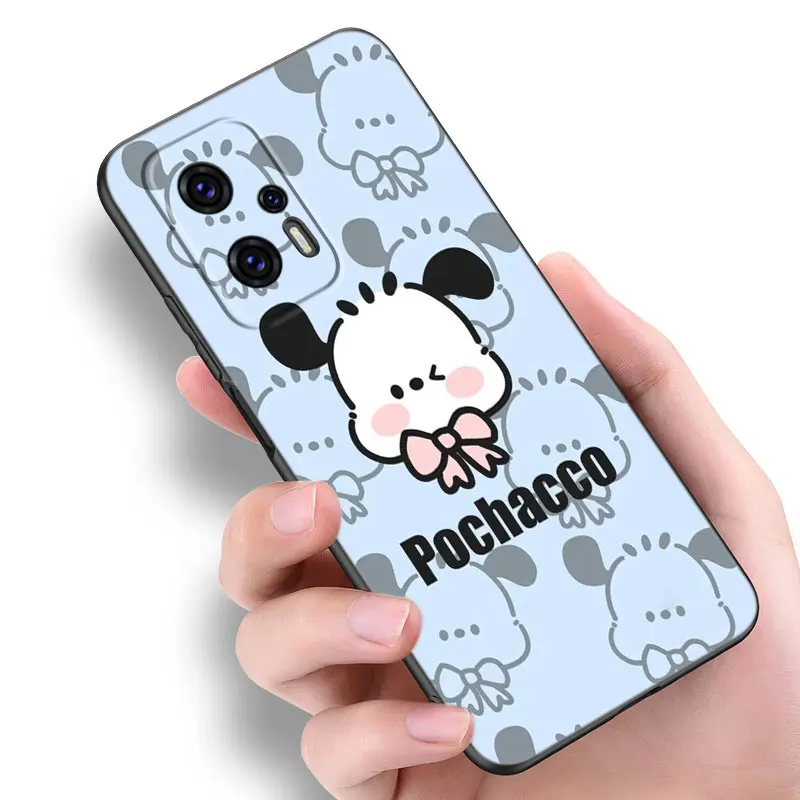 Черный силиконовый чехол для телефона с милой собакой Pochacco Xiaomi POCO X3 X4 NFC F4 GT F5 F6 M4 M6