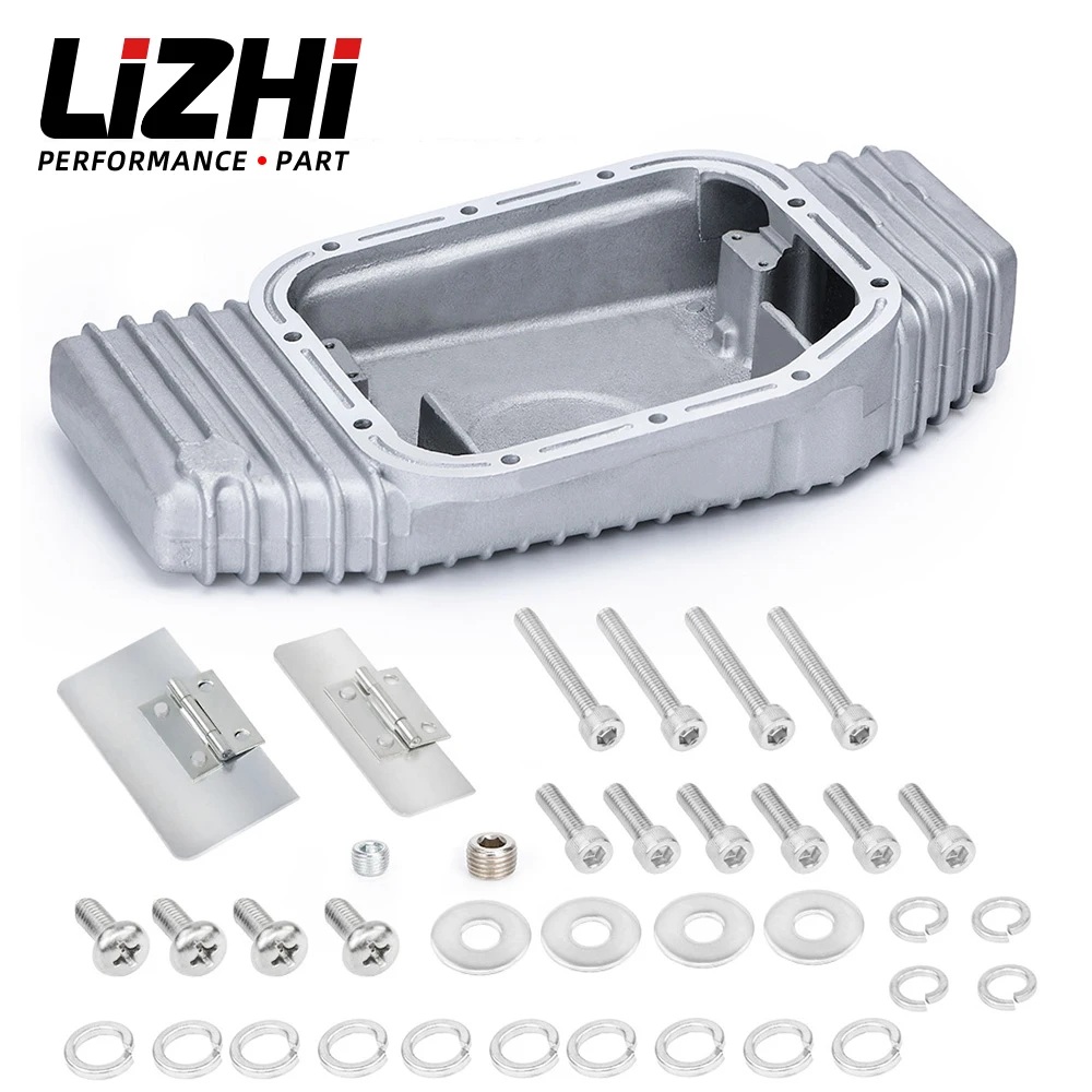 LIZHI- High Capacity Cast Aluminium Baffled Oil Sump Pan Upgrade For 89-02 Nissan SR20 SR20DET S13 S14 S15 Silvia 240SX 180SX