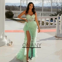 corset bodice layered tulle evening dresses formal prom gowns personalised dubai abendkleider fiesta de noche robe ball stretch
