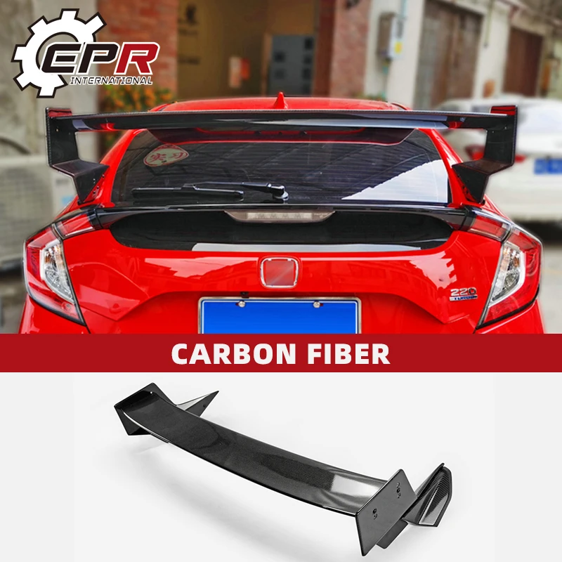 

For Honda Civic Typ-R FK7 FK8 2017+ Type M Carbon Fiber Rear Trunk Spoiler Wing Lip Trim Diffusers Bodykits