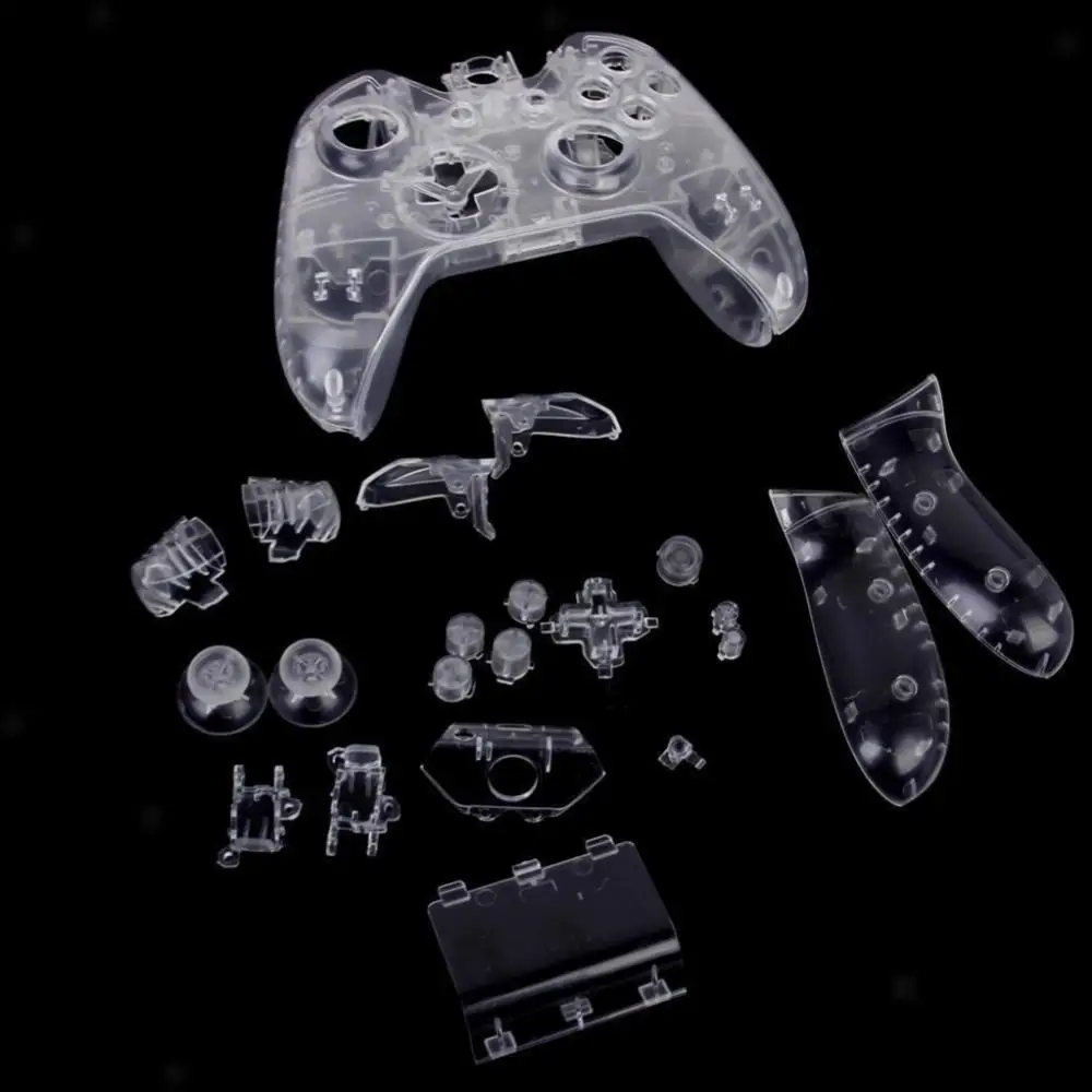 

Durable Replacement Clear Plastic Full Set Housing Shell Case Cover Kit Protective case for Xbox One Controller