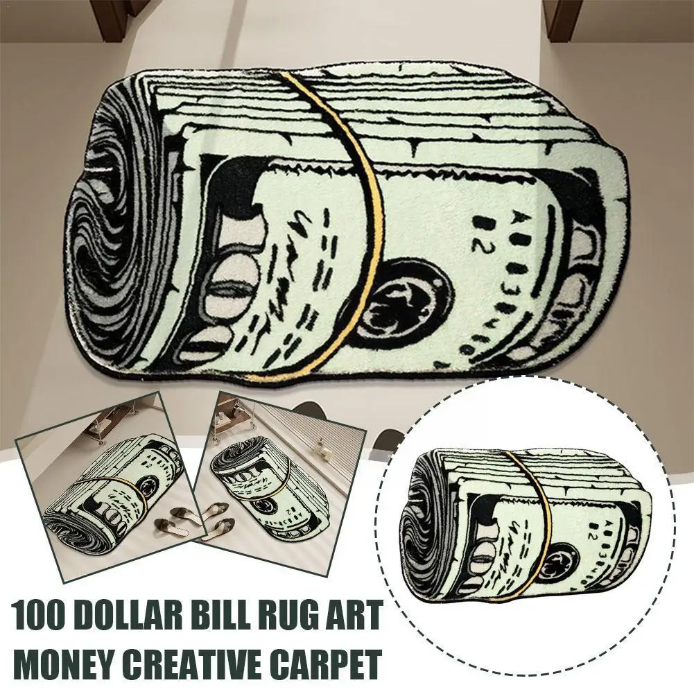 

Art Money Carpet Cozy Soft Bedroom Carpets Rugs Living Decoration Room Mats Door Mat Bathroom Dry Rug Absorbent Be D6x5