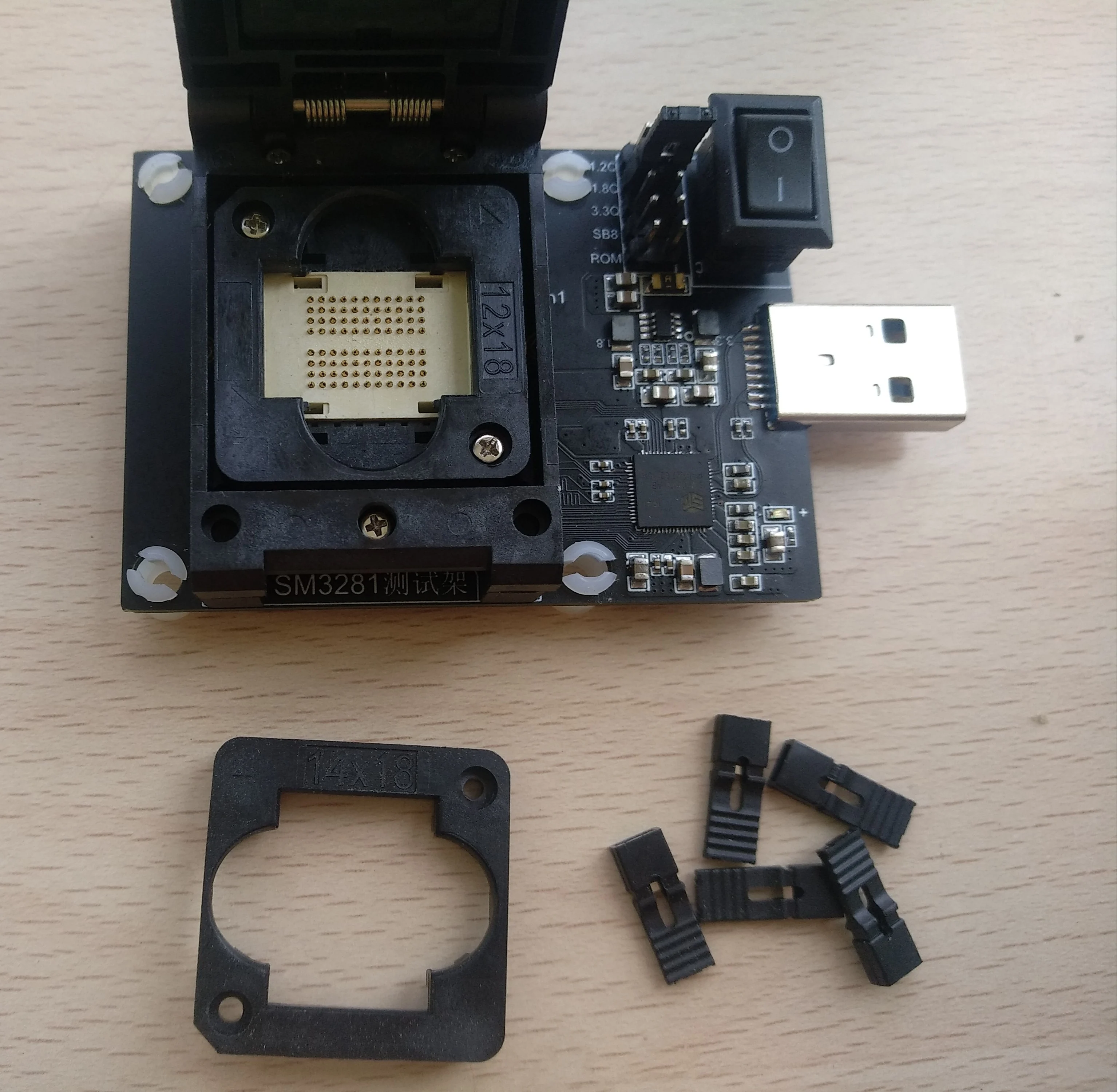SM3281N AB/BB испытательная стойка Nand Flash пустая BGA132/152 8CE
