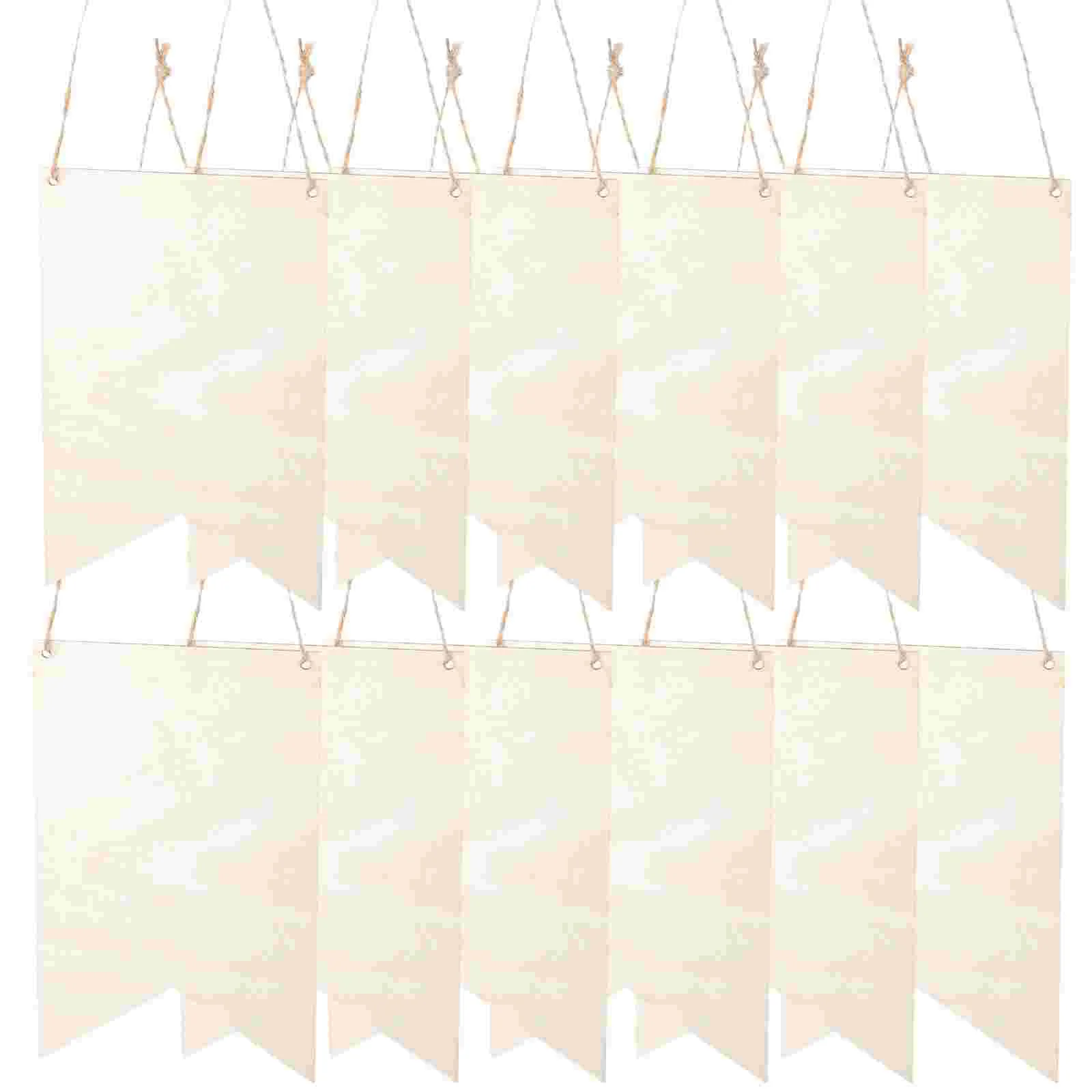 

1 Set of Wooden Blank Hanging Sign DIY Craft Wooden Board DIY Blank Hanging Wooden Plaque Sign