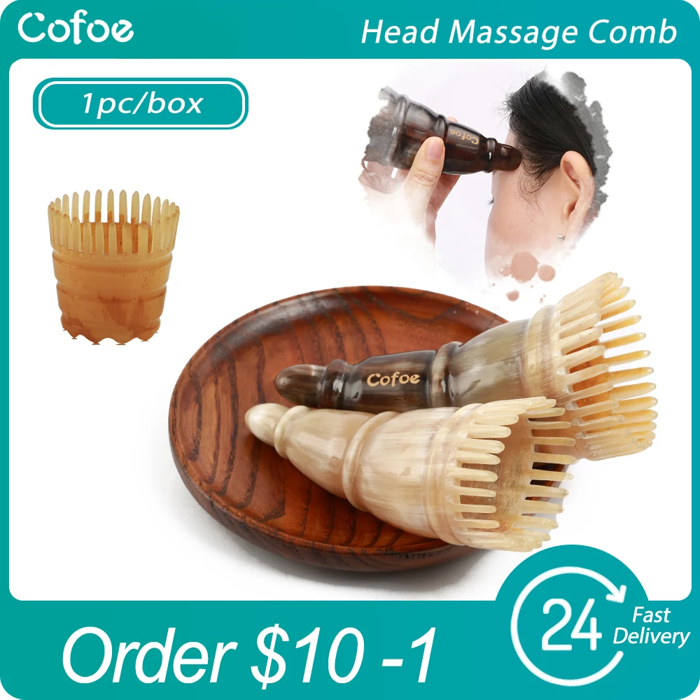 

Cofoe Head Massage Comb Scraping Head Guasha Board Anti-hair Loss Gua Sha Comb Head Treatment Meridian