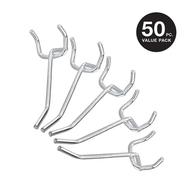 

Pegboard Hooks Universal Fit 50-Piece Value Pack
