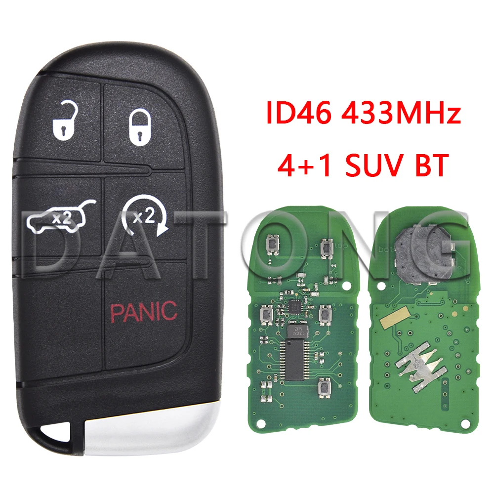 

Автомобильный Дистанционный ключ Datong World для Jeep Grand Cherokee Dodge Дротика зарядное устройство Challenger M3N-40821302 ID46 PCF7953A чип 433 безключевой Go