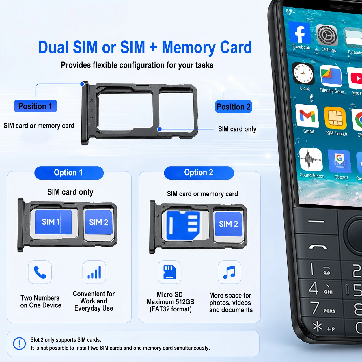 Фото DOOV F27 Android 14 Телефон с двумя SIM-картами, 3.58-дюймовый экран, MT6765, камера, Google Play, 4 ГБ ОЗУ, 64 ГБ памяти, Bluetooth, сенсорный экран, клавиатура, мобильный телефон. №2