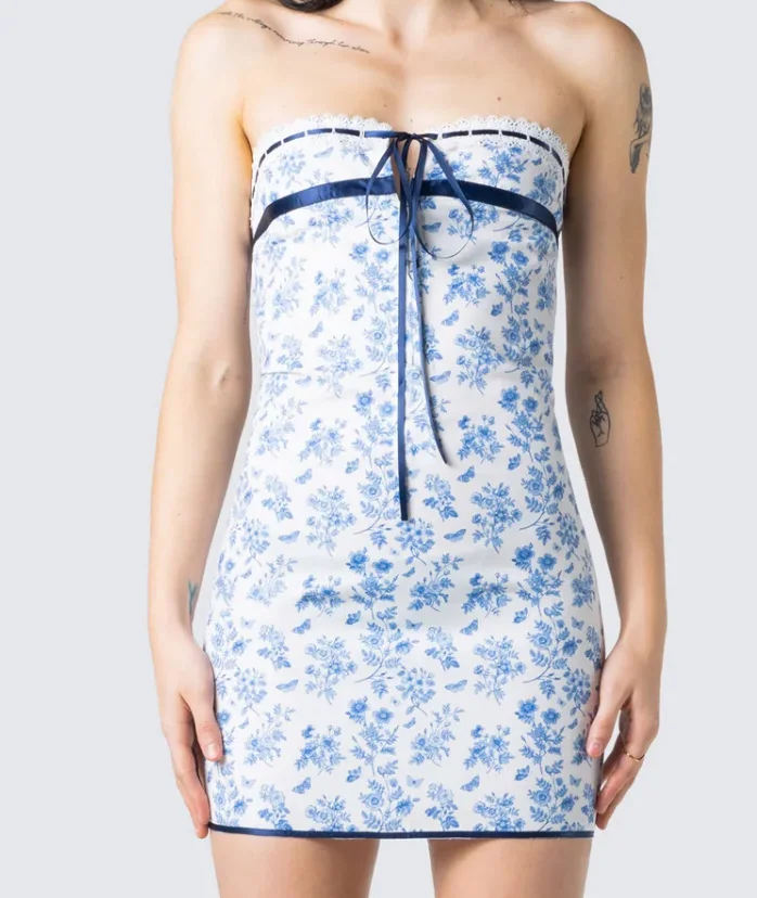 

New Fashion Female Summer Outfit Tie-Dyed Strapless Short Camisole+ Arm Sleeves+ Long Skinny Skirt Club Streetwear S M L