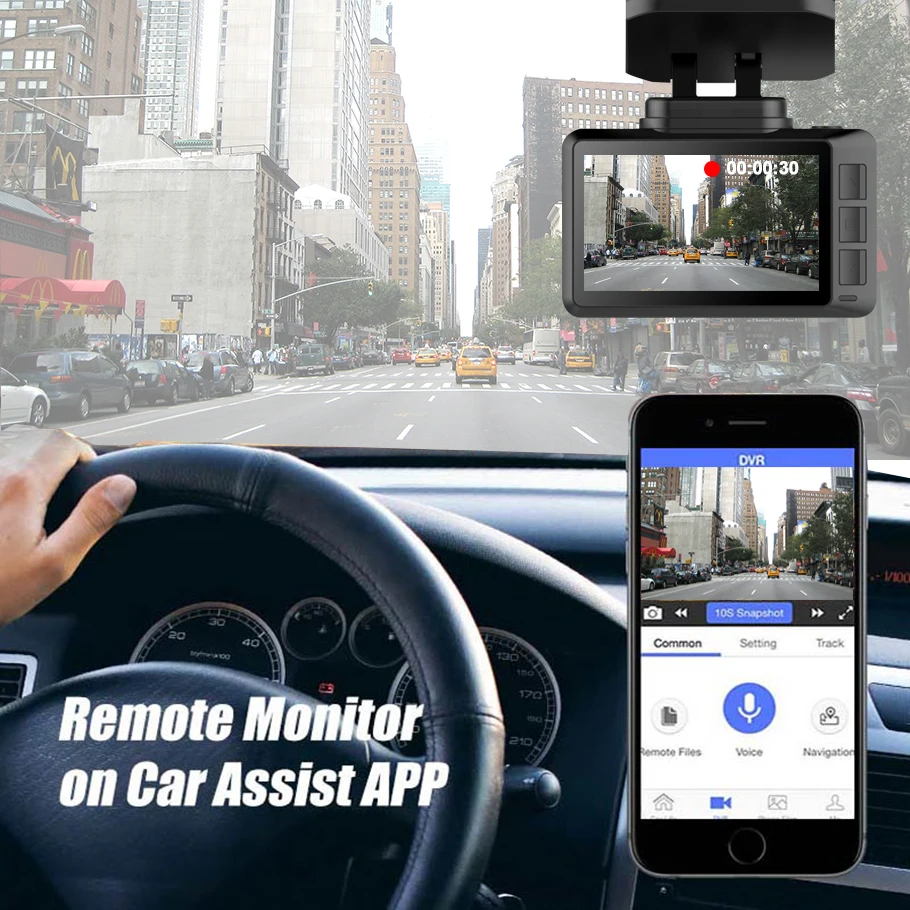 Автомобильный видеорегистратор OBDPEAK M63 2160P UHD Sony IMX 415 с GPS-трекером функцией