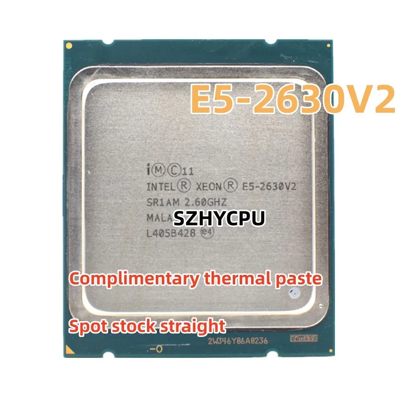 

Процессор Intel Xeon E5 2630 V2 LGA 2011 SR1AM, б/у процессор, 6 ядер, 2,6 ГГц, 15 Мб, поддержка материнской платы X79