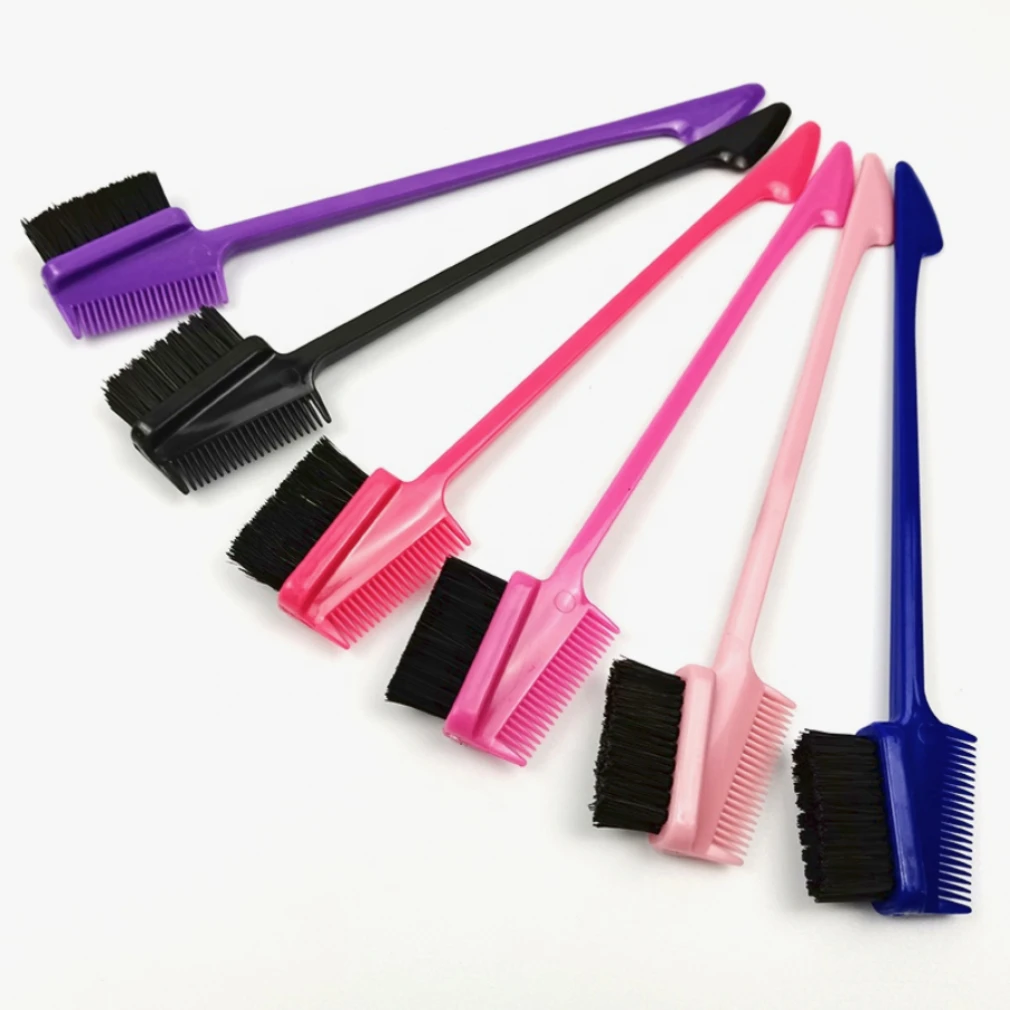 

JounhTyiy 3 In 1 Edge Brush Wholesale Bulk 100 Pcs Babies Edge Control Brushes with Scraper Bristles Precision Comb Customizable