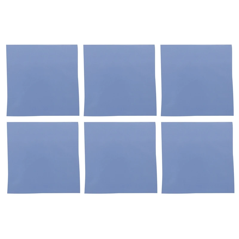 

6X Новый теплоотвод процессора графического процессора охлаждающая проводящая силиконовая прокладка 100 мм x 100 мм x 1 мм термопрокладка высок...