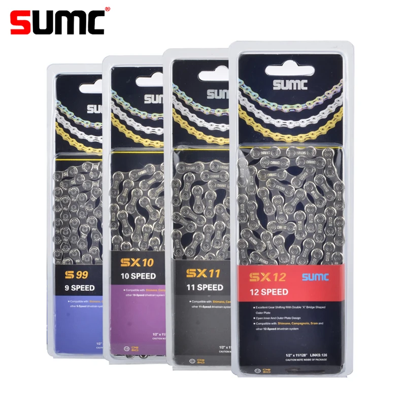 

SUMC Bicycle chain 8/9/10/11/12 Speed Bicycle Chain MTB Mountain Road Bike Chain for SHIMANO SRAM Half Hollow Bicycle Chain