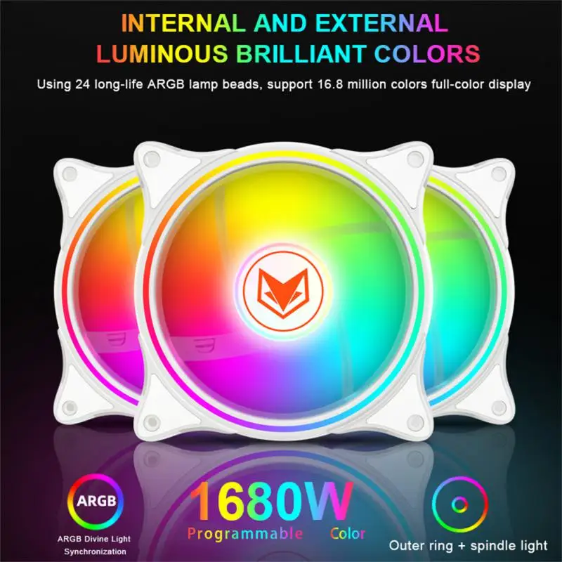 

2023 PC Cooling Case Fan 120mm PWM 6PIN D-Type Quiet Silent Ventilador Computer Radiator 12CM Fans 12V DC Adjust Fan Speed