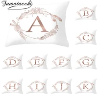 fuwatacchi white background a z letter cushion covers polyester pillowcase for home sofa decorative throw pillow covers 3050cm