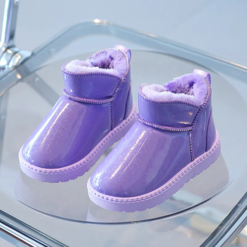 Bottes de neige pour bébés filles  décontractées  polyvalentes  nouveau Style coréen  violets