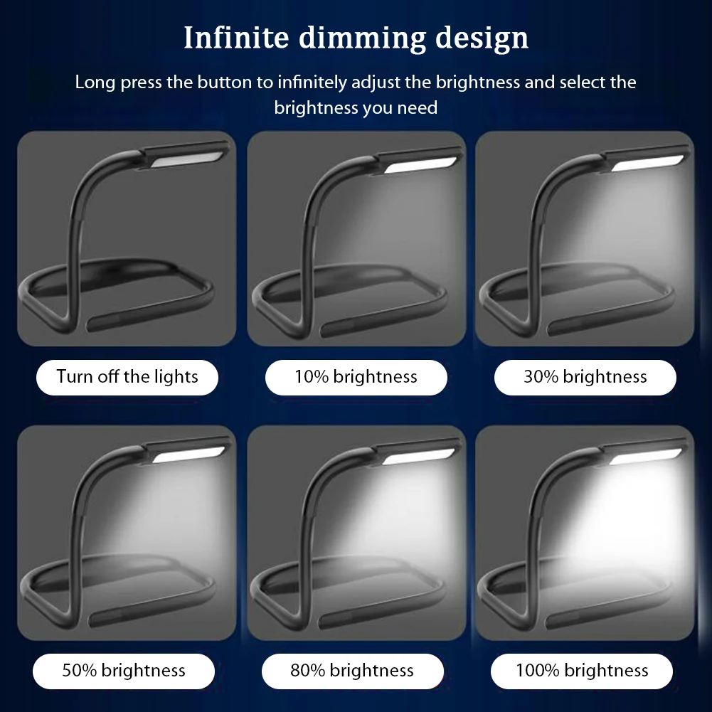 Перезаряжаемый USB-светильник Для Чтения Регулируемый Шейный Ремешок