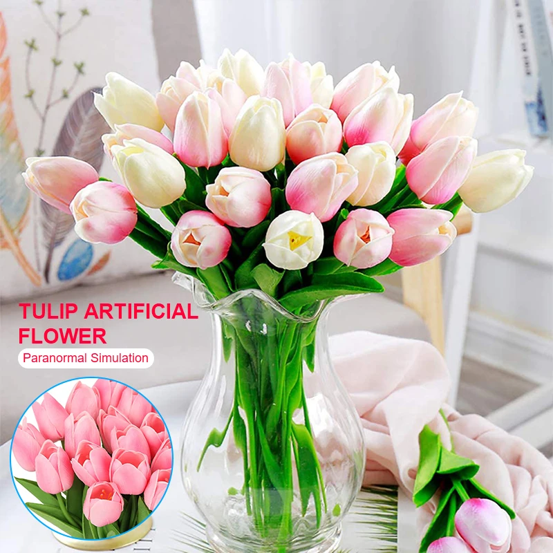 

10/20pcs Artificial Tulip Flowers Home Wedding Decoration Real Touch Artificial Bouquet Fake Flower Birthday Party Wedding Decor
