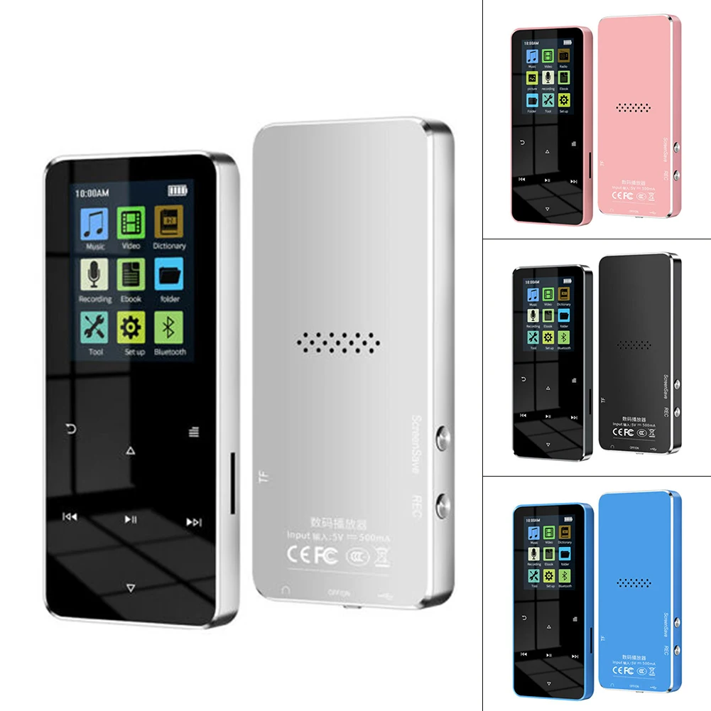 

2022 New 64G Bluetooth 4.2 MP3 MP4 Player Lossless Sound HIFI Music Video Media FM Radio AW/AVI(1.8-inch Color Touch Screen)