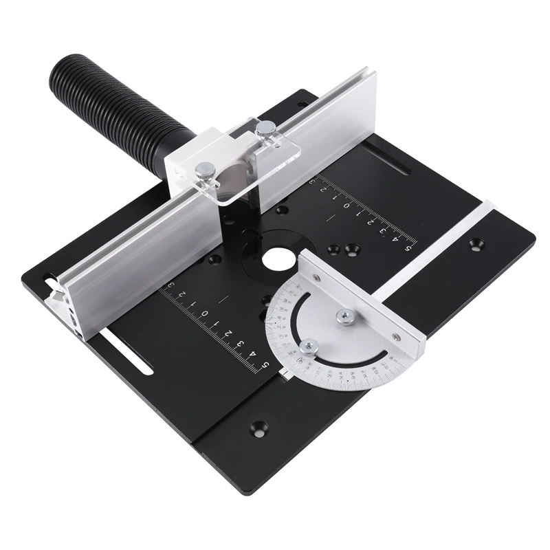 

Multifunctional Aluminium Router Woodworking Wood Router Flip Plate Accessory Part For Working Benche Router Plate