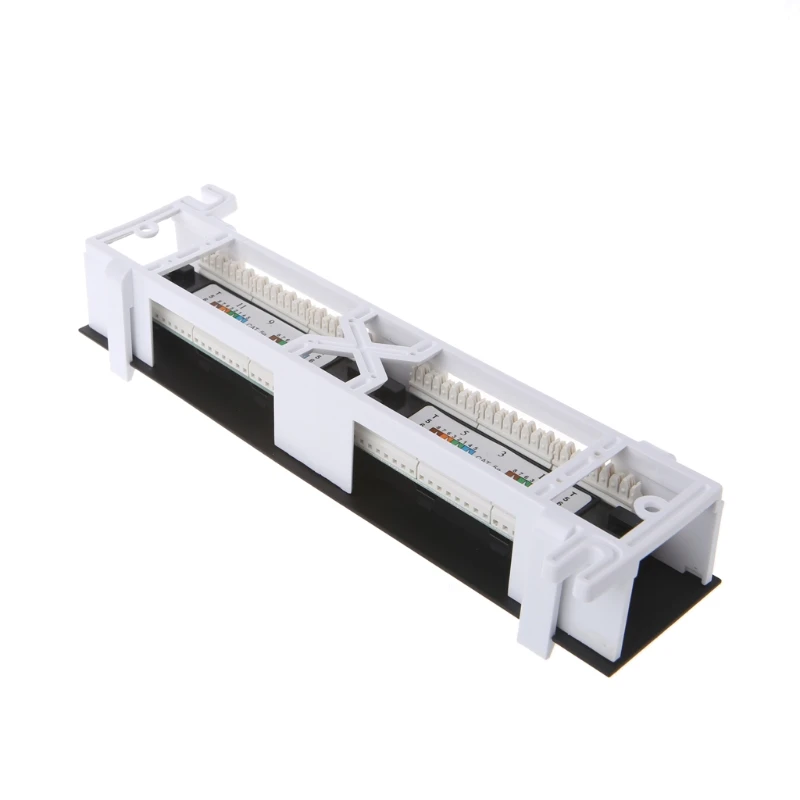 12 портов CAT5 CAT5E Соединительная Панель RJ45 сетевое настенное крепление стойка
