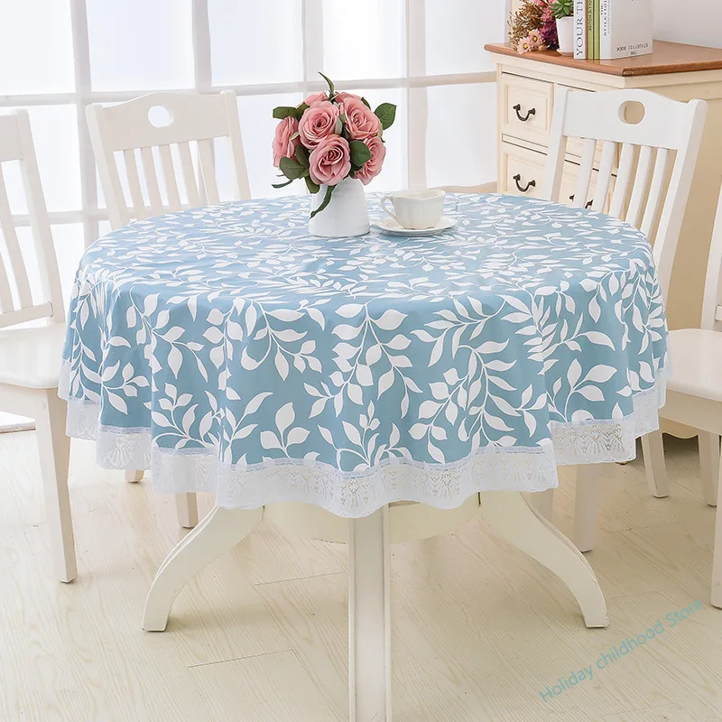 

PVC Hotel Round Table Cloth Plastic Round Table Cloth Waterproof, Oil Proof, Wash Free And Scald Proof Round Table Tableware
