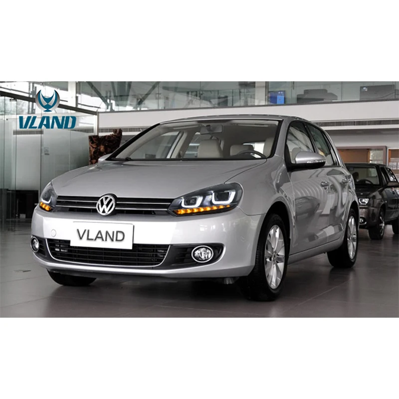 

СВЕТОДИОДНЫЙ Автомобильный головсветильник VLAND Factory для GOLF MK6 2010-2014, Головной фонарь с искусственным светом