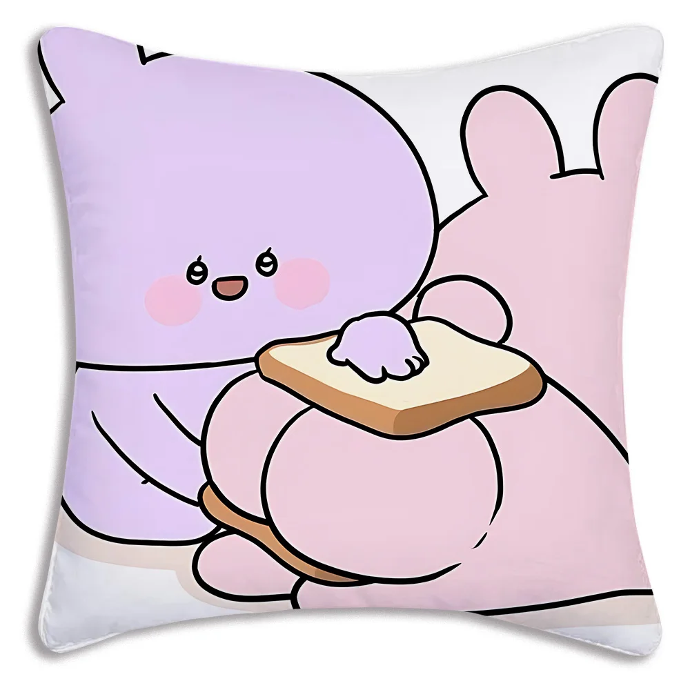 Наволочки с героями мультфильмов «Асамичян Асами», милый диван Асамими, декоративный домашний двусторонний принт, короткий плюшевый милый чехол для подушки