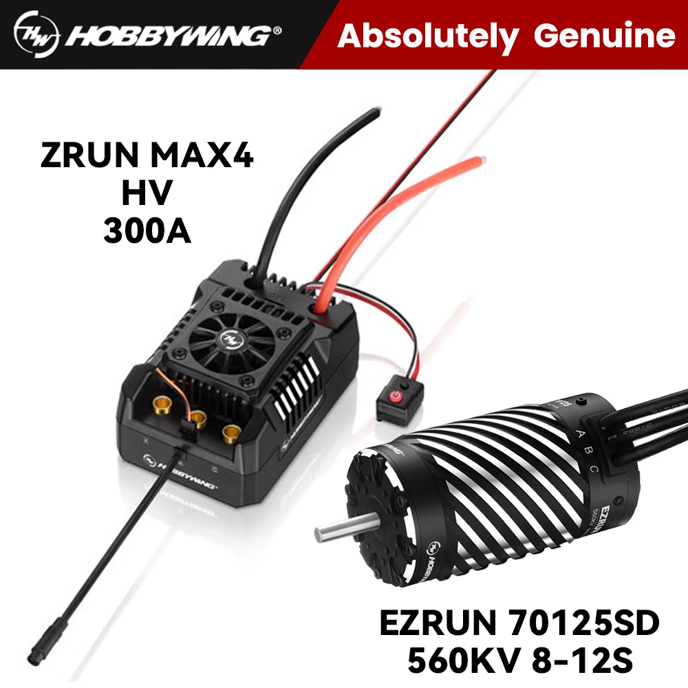 Hobbywing EZRUN MAX4 HV 300A 6-12S бесщеточный ESC 70125SD KV560 8-12S 4-полюсный семейный комбинированный