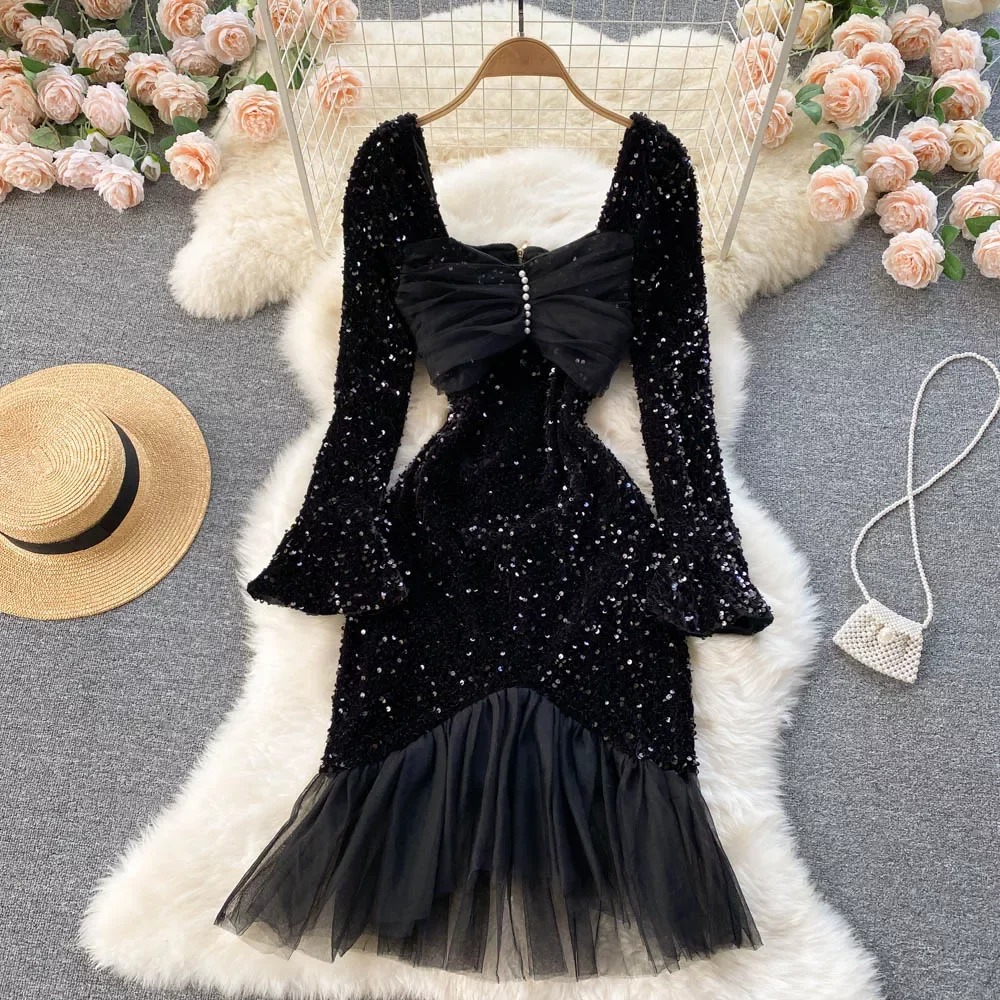 

Elegant Long Sleeve White Bodycon Long Dress for Women Slit Sexy Party Evening Maxi Dresses 2021 Red Christmas Festival Clothing