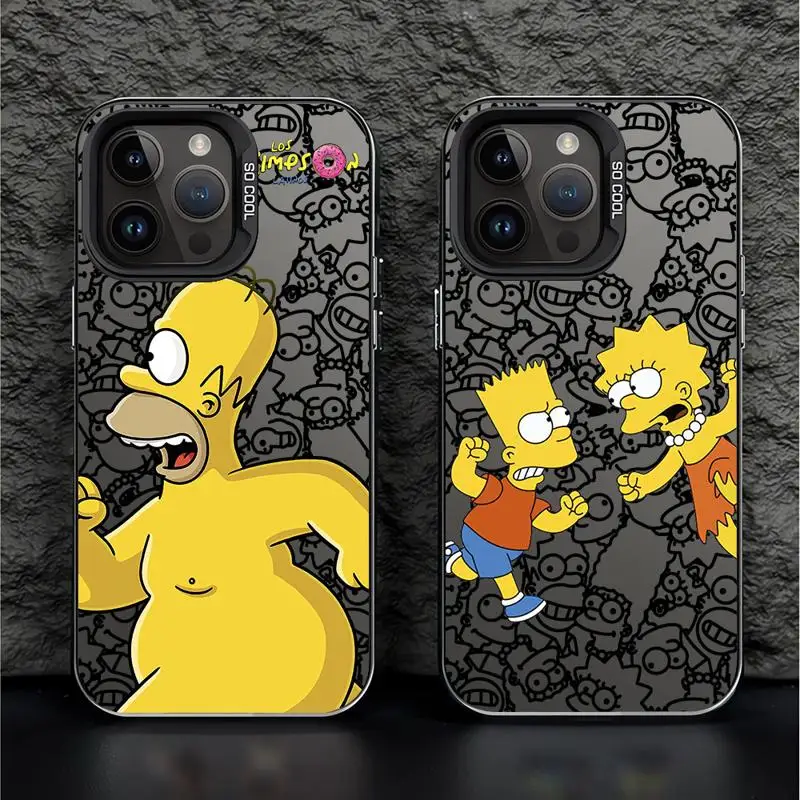 Чехол с рисунком для S-SimpsonS Family Samsung A73 A72 A55 A54 A53 A35 A34 A33 A32 A30 A24 A23 A22 A14 A05 4G 5G Матовый