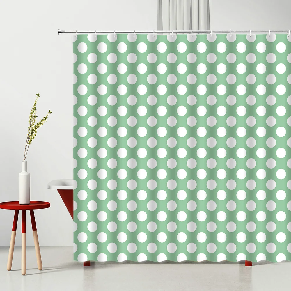 

Yellow Printing Shower Curtains Bathroom Decor Waterproof Polyester Geometric Stripes Fabric Bathtub Curtain Set