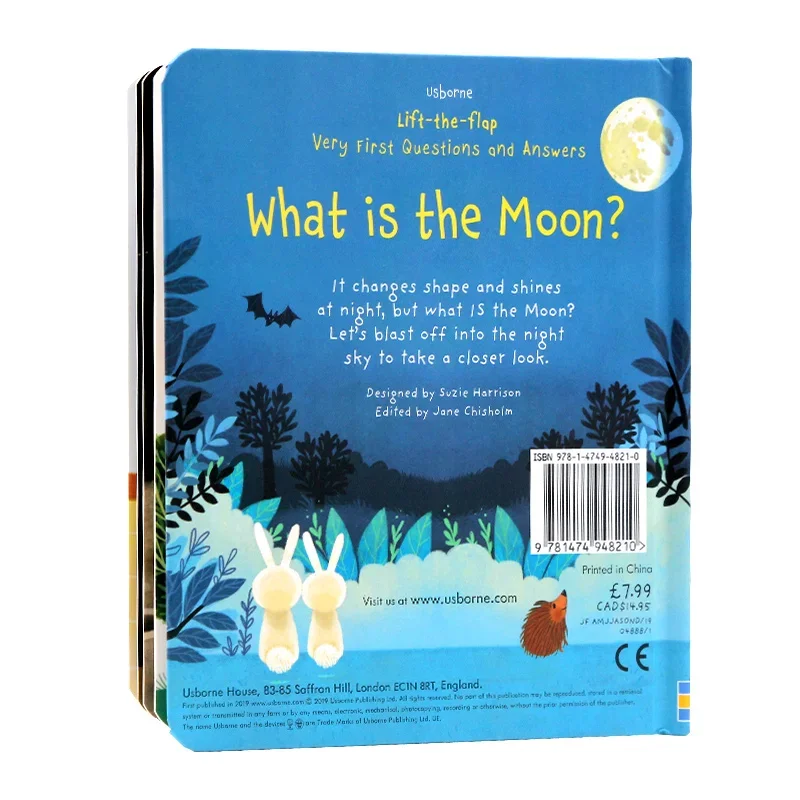 Фото Что такое Moon Usborne, Детские книги для детей 3 4 5 6 лет, английские книжки с картинками, 9781474948210 №2