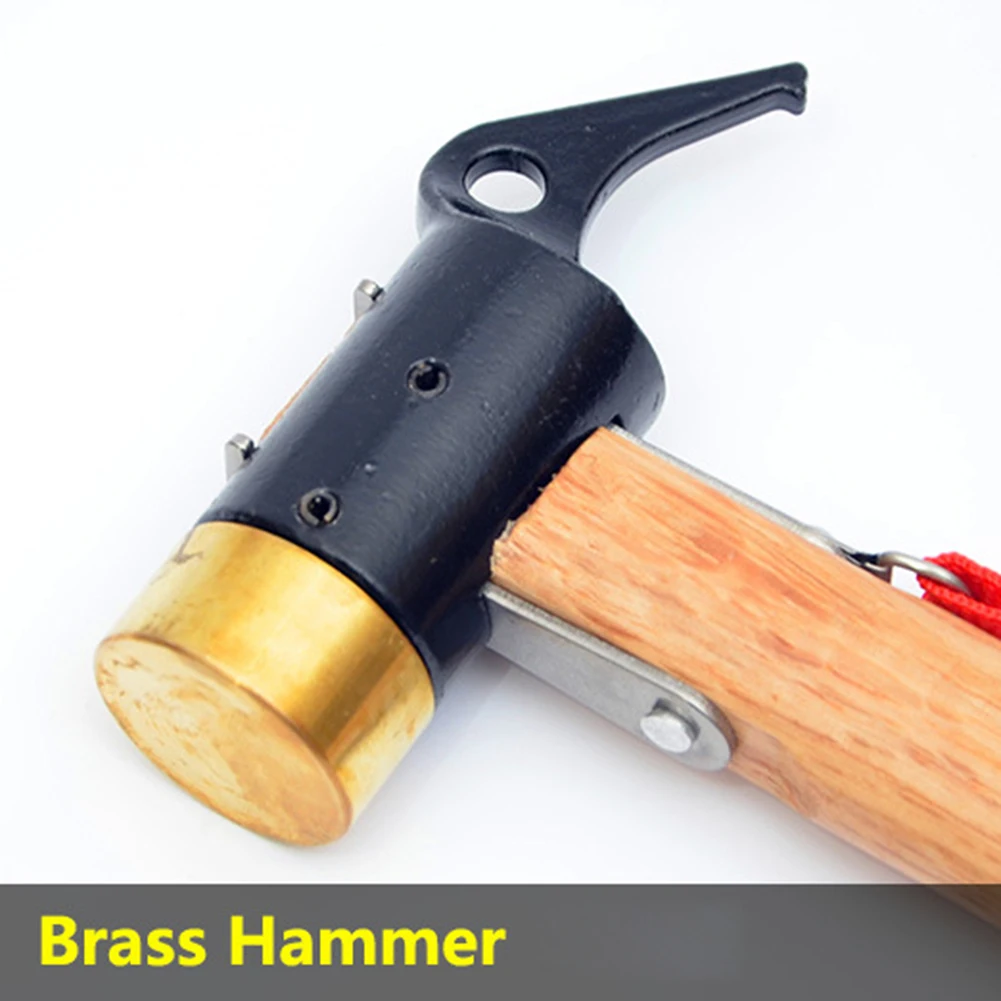 

Camping Hammer Tools Stainless Wood Black+Yellow Camping Tent Cast Iron