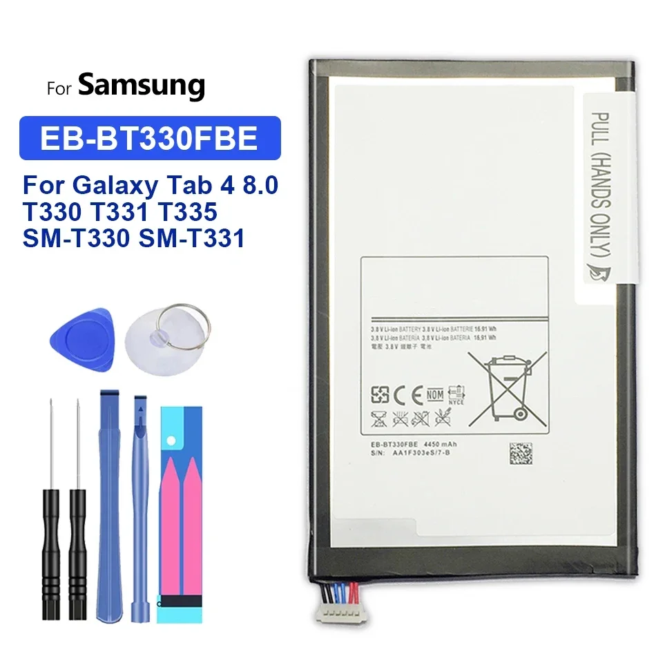 EB-BT330FBU EB-BT330FBE Аккумулятор емкостью 4450 мАч для Samsung Galaxy Tab 4 8 0 T330 T331 T335 SM-T330 SM-T331 T337 +