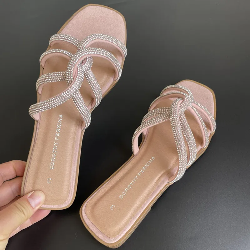 

Женские летние босоножки в европейском и американском стиле, модель 2023 на плоской подошве