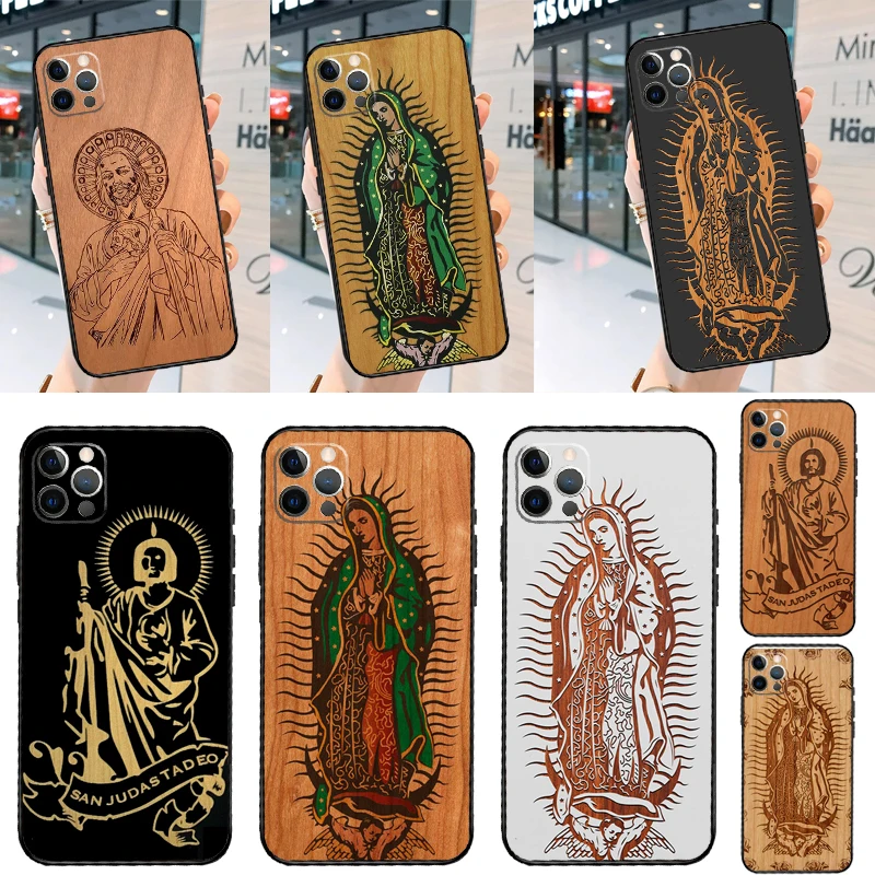 Фото Чехол Guadalupe San Judas Wood для Huawei Nova 7i 8i 3i 11i 12i 9 10 SE Y73 Y90 Y70 Y72 Y61 Y91 P30 P40 Lite P60 Pro №1