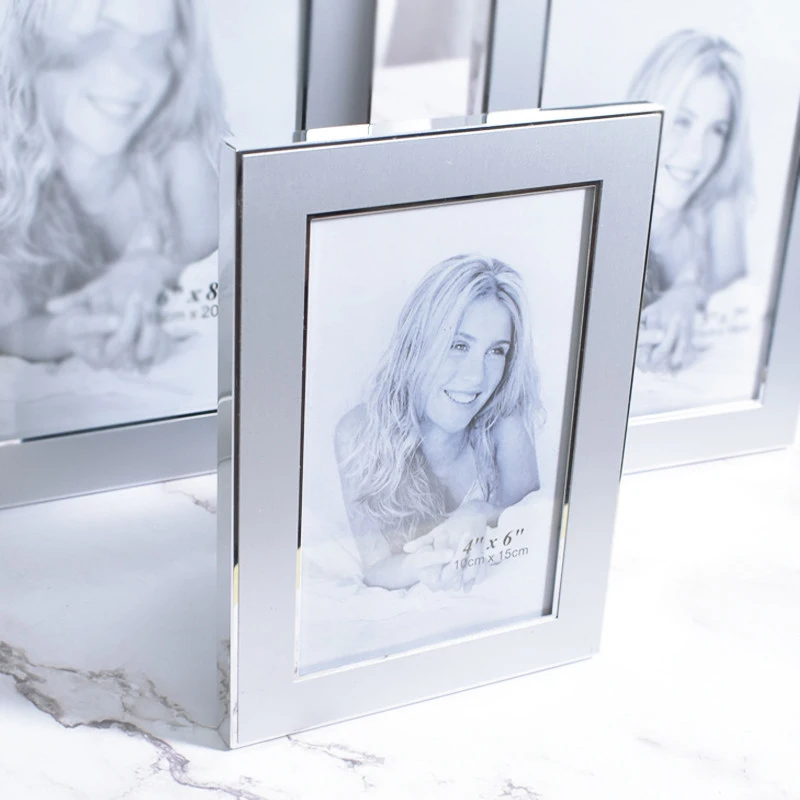 

Металлическая стерео фоторамка, украшение для дома, 6 дюймов, 7 дюймов, 8 дюймов, 10 дюймов, Золотая свадебная настенная подвесная фоторамка